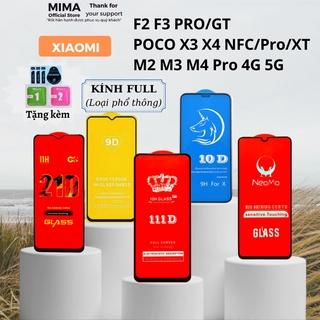 Kính Cường Lực Xiaomi Poco X3 NFC Pro GT X4 Pro F2 F3 M2 M3 M4 Pro 4G 5G trong chống xước tặng kèm bộ dán [9H]