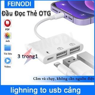 Feinodi Đầu Đọc Thẻ OTG SD / MicroSD Dây cáp OTG to usb cảng Bộ chuyển đổi