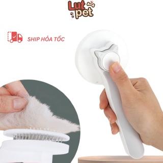 Lược chải lông gỡ rối chó mèo + tách lông tự động khỏi lược - lutpet