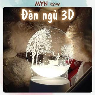 Đèn ngủ 3d để bàn, trang trí phòng ngủ, quà tặng sinh nhật 3 in 1 MYN Home [Video]