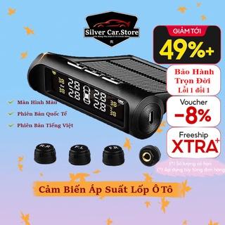 Cảm Biến Áp Suất Lốp Ô Tô TPMS - Xe Hơi Van Ngoài , Pin Năng Lượng Mặt Trời, Màn Hình LCD Độ Bền 5 Năm