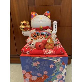 [Big Sale] Mèo Thần Tài Sứ , Mèo May Mắn Maneki Neko 20cm . Vẩy Tay Gọi Khách BÁT PHƯƠNG KHAI TÀI