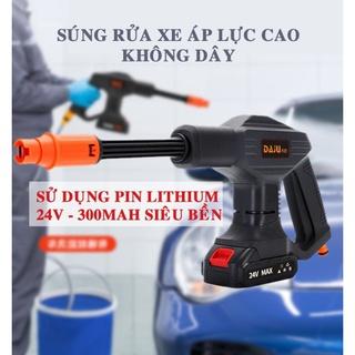 Máy Rửa Xe Chạy Pin 24v Dùng Cho Gia Đình Và Chuẩn Gara - Súng Rửa Ôtô Xe Máy Cao Cấp