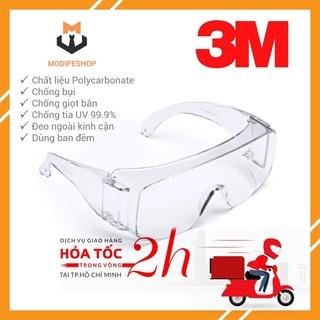 Kính bảo hộ 3M Tour-Guard V Mắt kính chống bụi, chống tia UV, chống đọng sương, đeo được cùng kính cận TGV01-100