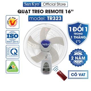 Quạt Treo Tường Remote Sankyo - Động Cơ Motor Dây Đồng - Điều Khiển Từ Xa - Hẹn Giờ - Đèn LED - Cỡ Lớn 16 Inch