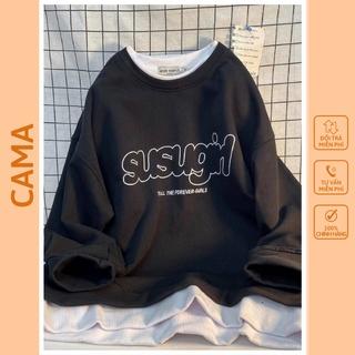 Áo Nỉ Sweater Nữ Form Rộng Vải Nỉ Bông Dày Dặn phong cách Ulzzang CAMASTORE SW03