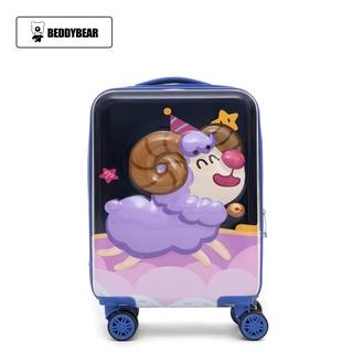 HOT Vali Kéo Cho Trẻ Em BeddyBear Beddy Bear size 17 inch in hình 3D dập nổi Con Cừu bánh xe xoay 360 độ Chống va đập