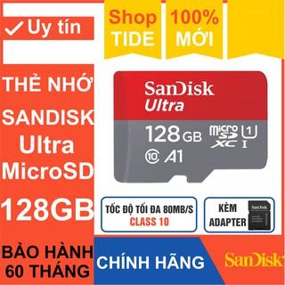 Thẻ nhớ  MicroSD SanDisk 128GB – SanDisk Ultra – Bảo hành 5 năm – CHÍNH HÃNG – Kèm Adapter