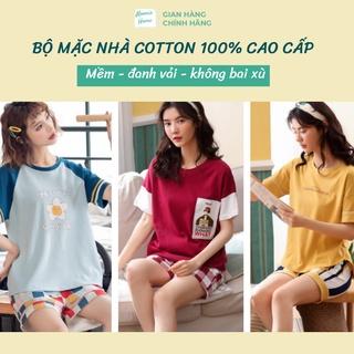 [30 MẪU] Bộ Mặc Nhà Nữ Mùa Hè Cao Cấp, 100% COTTON (Ảnh+Video Thật)