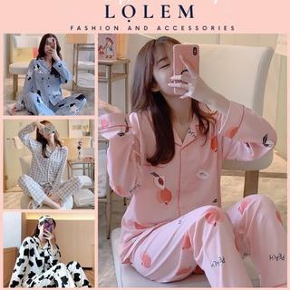 Đồ Bộ Nữ Pijama Mặc Nhà, Bộ Ngủ Dài Tay Thu Đông Chất Cotton Sợi Tơ Sữa Có Bigsize Béo Gầy Bầu Bí Mặc Thoải Mái