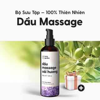 Dầu Massage Body Thiên Nhiên 100mL Heny Garden, Dưỡng Da Từ Dầu Mát Xa Hạt Nho, Olive và Cám Gạo