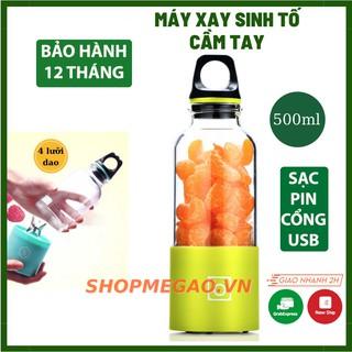 Máy xay sinh tố mini cầm tay Bingo 4 lưỡi sạc pin dung tích 500ml Nobihome