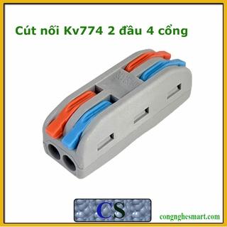 Combo 10 cút nối dây điện nhanh 2 đầu 4 cổng KV774 2P4