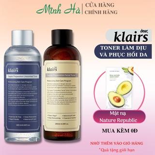 Toner Klairs không mùi Supple Preparation Unscented Toner 180ml nước hoa hồng klairs không mùi dành cho mọi loại da