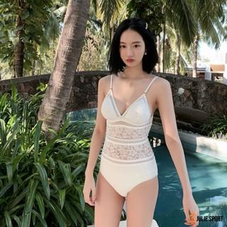 Bộ bơi đi tắm biển nữ Bikini 1 mảnh (Set 2 đồ Áo liền quần) Ren HE18006 II VIỆT NAM