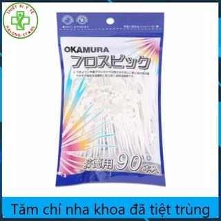 Tăm chỉ nha khoa Okamura tiệt trùng gói 90 chiếc chính hãng Nhật Bản