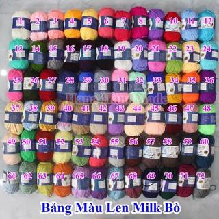 Len milk bò màu 1-50 (14k/cuộn/50g) bảng màu 1