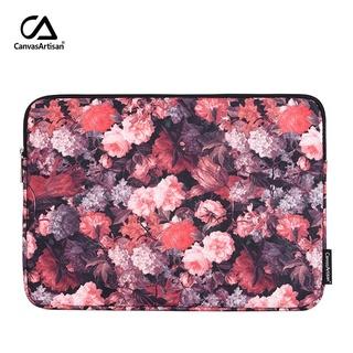 CanvasArtisan Túi đựng laptop bằng vải chống thấm nước in họa tiết hoa cổ điển cho Matebook Air Pro 11/12/13/14/15 inch