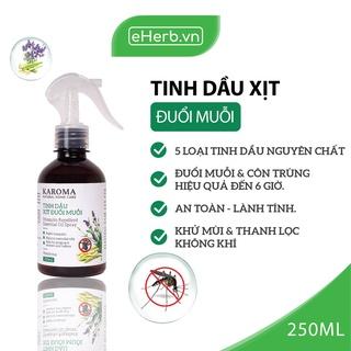 Bình Xịt Phòng Tinh Dầu Sả Chanh, Oải Hương, Bạc Hà Đuổi Muỗi, Côn Trùng, Kháng Khuẩn, Khử Mùi KAROMA 100ml (Chai)