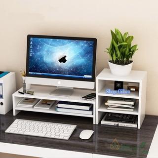 Kệ Gỗ Để Màn Hình Máy Tính Laptop Decor Kệ Sách Mini Để Bàn Làm Việc Bàn Học