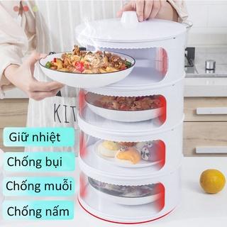 Lồng Bàn Giữ Nhiệt 3/4/5 tầng Lồng Bàn Đậy Thức Ăn Nhiều Tầng Giữ Nhiệt Sạch Sẽ Chống Ruồi Muỗi , Bụi Bặm