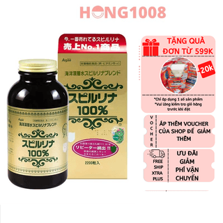 Tảo Xoắn Spirulina Nhật Bản Hộp 2200 Viên tem đỏ hàng chính hãng