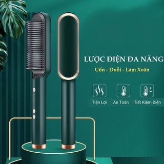 Lược Điện Chải Tóc Tạo Kiểu Chuyên Nghiệp - Kiêm Máy Uốn - Duỗi - Ep Tóc