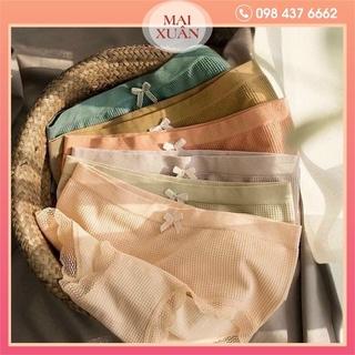 Quần lót nữ cotton kẻ viền ren kháng khuẩn sexy hàng cao cấp - Kho Sỉ Mai Xuân