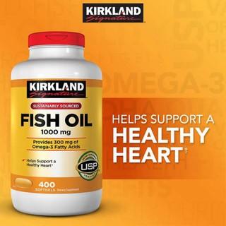 [Mã COSDAY844 -10% đơn 150K] Omega 3 viên uống dầu cá Fish Oil 1000mg Kirkland