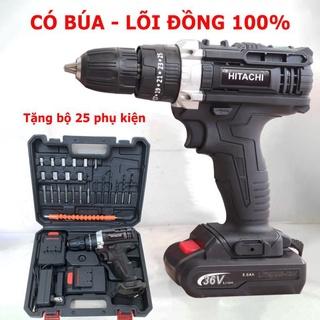 [Chính hãng] Máy Khoan Pin Hitachi 36V  3 chức năng Kèm Bộ Phụ Kiện 24 Chi Tiết – Máy Khoan Bắn Vít Cầm Tay ...