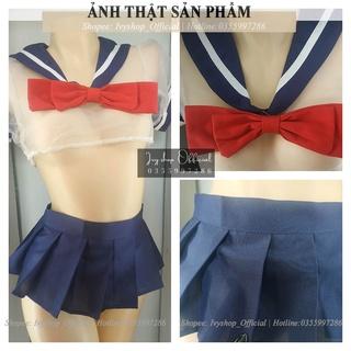 Bộ Đồ Ngủ Cosplay Sexy Học Sinh Anime Nhật Bản Chất Voan Xuyên Thấu, Đầm Ngủ Nữ Cosplay Nữ Sinh Trong Suốt- TT005