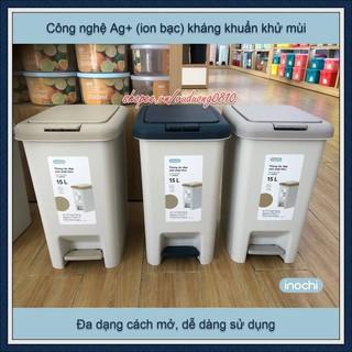 Thùng Rác Đạp Chữ Nhật Hiro 15L (có lõi) Chính Hãng Inochi