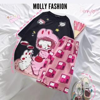 Set đồ bộ hoạt hình ❤️ Bộ mặc nhà Cartoon BÉ THỎ form rộng Freesize Unisex nam nữ Molly Fashion