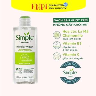 Nước tẩy trang Simple Micellar Cleansing Water