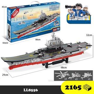 Đồ chơi lắp ráp Tàu Sân bay khổng lồ LL8556 - Xếp hình Aircraft Carrier - Mô hình thông minh 2165 mảnh ghép