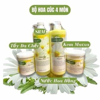 Bộ chăm sóc da hoa cúc đủ 4 lọ hàng chuẩn cho spa cao cấp