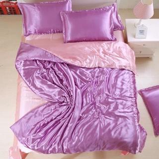 [Mã BMLT35 giảm đến 35K] Ga Giường Drap Lẻ Phi Lụa Lavish Silk cao cấp mát lạnh hàng loại 1 không nối vải - Tím Hoa Cà