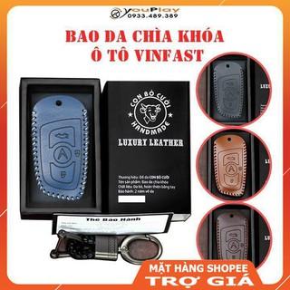 [DA BÒ THẬT] Bao da Chìa khoá Ô tô Vinfast Lux a, Lux sa, Fadil... bọc chìa khoá ô tô da, bảo vệ chống xước, va đập