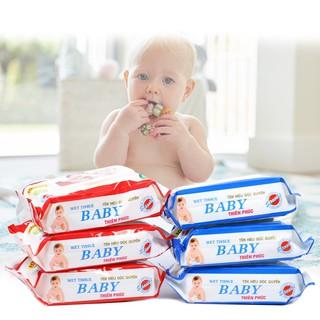 COMBO 12 GÓI KHĂN,GIẤY ƯỚT BABY THIÊN PHÚC 100 TỜ