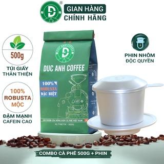 [Combo] Gói 500g Cà Phê Robusta DUC ANH COFFEE + Phin Pha Cafe Nhôm Cao Cấp Công Nghệ Ano - Công Ty Cà phê Đức Anh