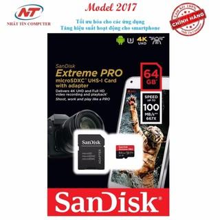 Thẻ Nhớ MicroSDXC SanDisk Extreme Pro 64GB A2 V30 U3 4K R170MB/s W90MB/s (Đen đỏ)