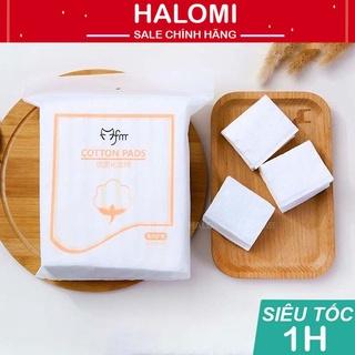 Bông tẩy trang 222 miếng 3 lớp FM Cotton Pads chính hãng HALOMI