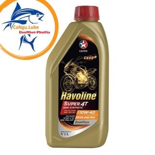 [DauNhot-PhuGia]NHỚT XE MÁY Havoline® Super 4T Semi-Synthetic SAE 10W-40, dầu nhớt Caltex Havoline  4T 10W40 cho xe số.