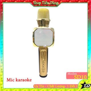 Mic Bluetooth Karaoke SD10 Kiêm Loa Trợ Giảng Nhỏ Gọn Tích Hợp Pin Có Thể Sạc Hàng Chuẩn