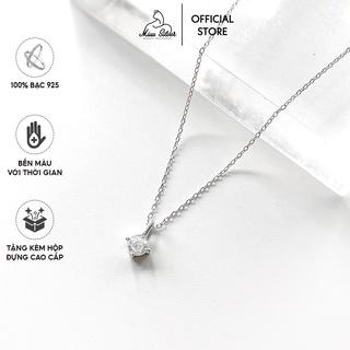 Dây chuyền bạc nữ Miuu Silver, vòng cổ bạc đính 1 viên đá nhỏ xinh Elisie Necklace