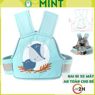 Đai đi xe máy viền phản quang an toàn cho bé địu xe máy chính hãng LimengshiI - Ăn dặm hữu cơ Mint