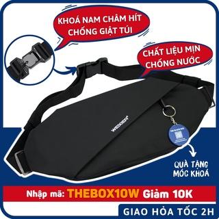 Túi Đeo Chéo Nam WEIXIER WX01 Chống Nước Thể Thao Kích Thước 36x15x5 Cặp Đeo Ngực, Hông Và Bao Tử Đa Năng -The Black Box