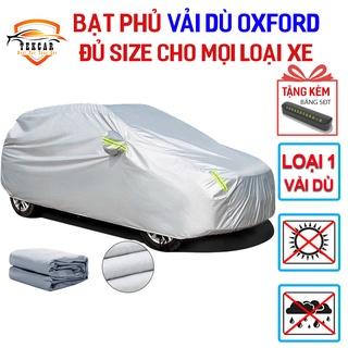 [TẶNG BẢNG SĐT] Bạt vải dù oxford bảo vệ xe ô tô từ 4-7 chỗ phủ trùm kín cao cấp, áo bạc che trùm oto,xe hơi bền dày dặn