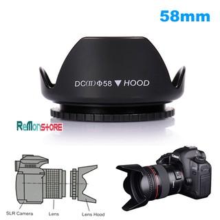 Loa che nắng Lens Hood hoa sen vặn ren cho ống kính phi 58mm