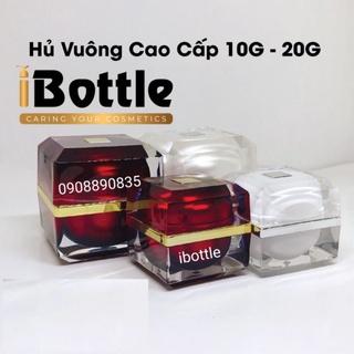 Chai lọ sang chiết mỹ phẩm - Hủ vuông viền vàng cao cấp 10g& 30g